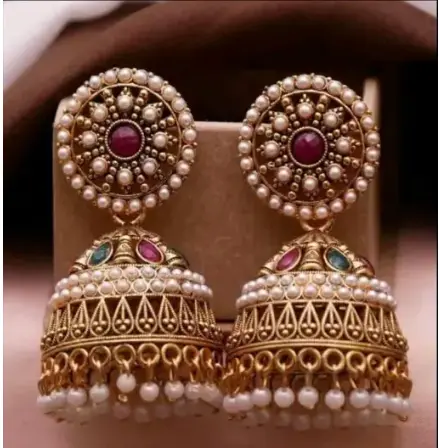 Trendy New Tranding Oxodised Red Rajwadi Jumakha